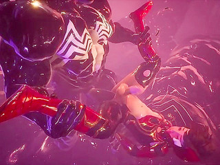 Spiderman gets his ass fucked hard by Venom in 3d Cartoon